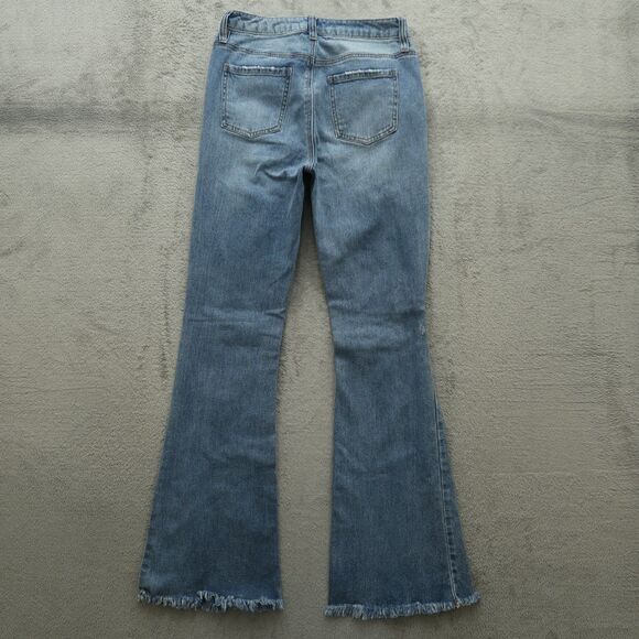 Harper Heritage Jeans Womens Size 27 High-Rise Flare Denim 33" Inseam Distressed - Picture 13 of 16